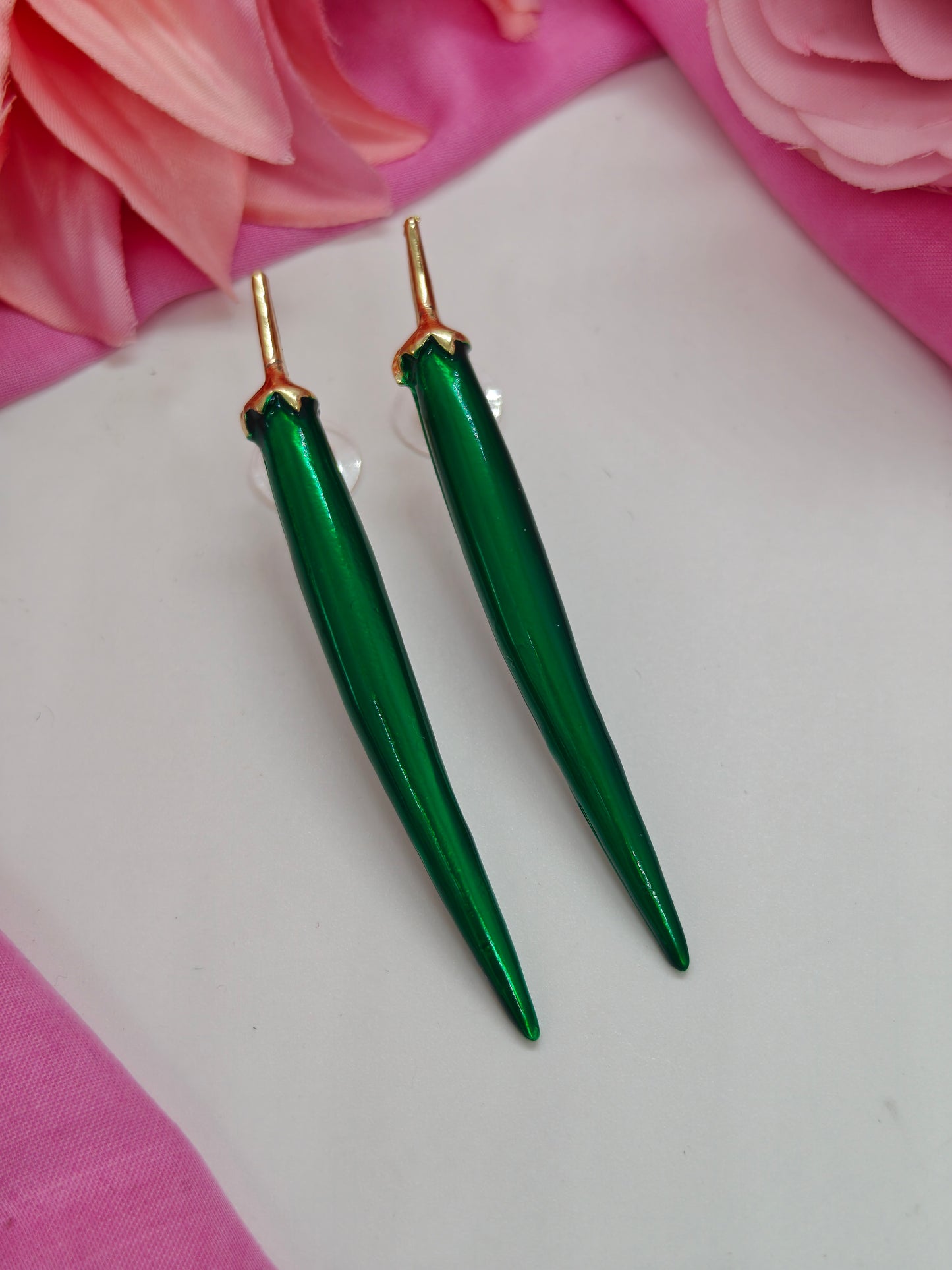 Quirky Hari Mirchi Earrings- #QNE-143