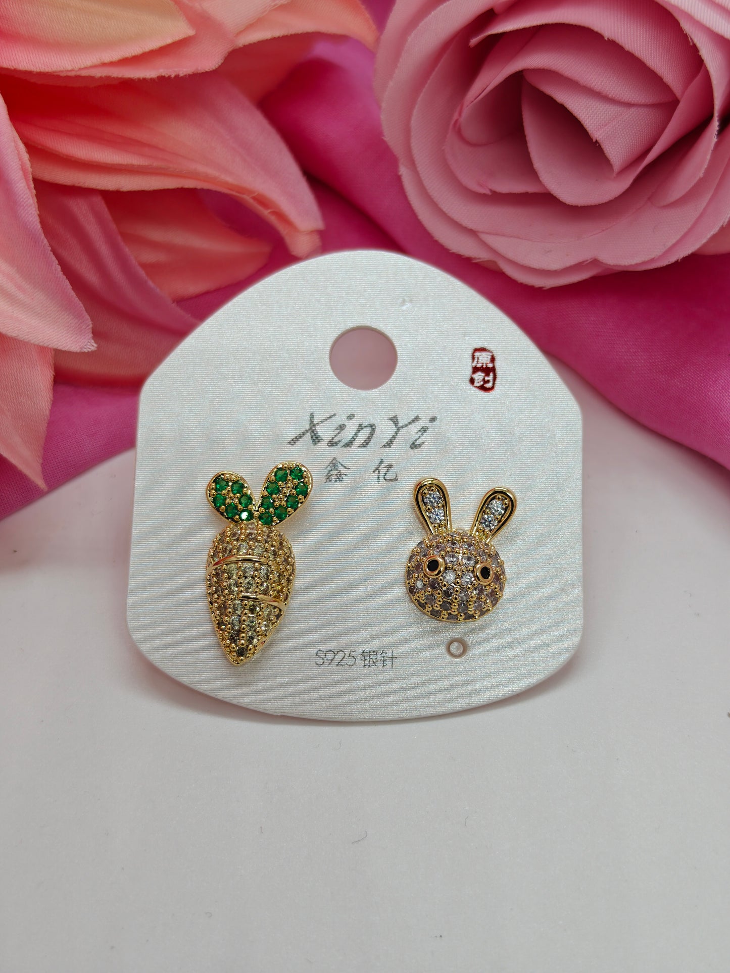 Quirky Earrings Rabbit and Carrot - #QNE-081