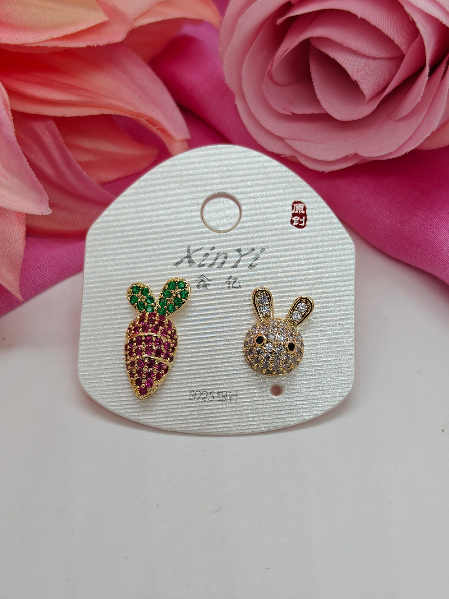 Quirky Earrings Rabbit and Carrot - #QNE-082