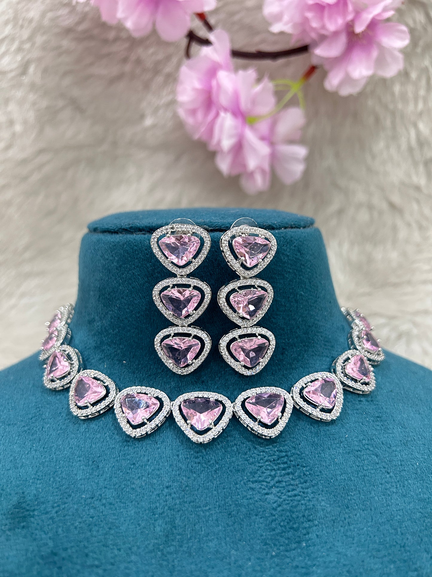 AD Choker Set #AD001 (Diamond Pink)
