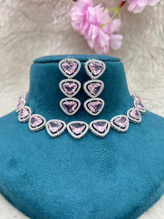 AD Choker Set #AD001 (Diamond Pink)