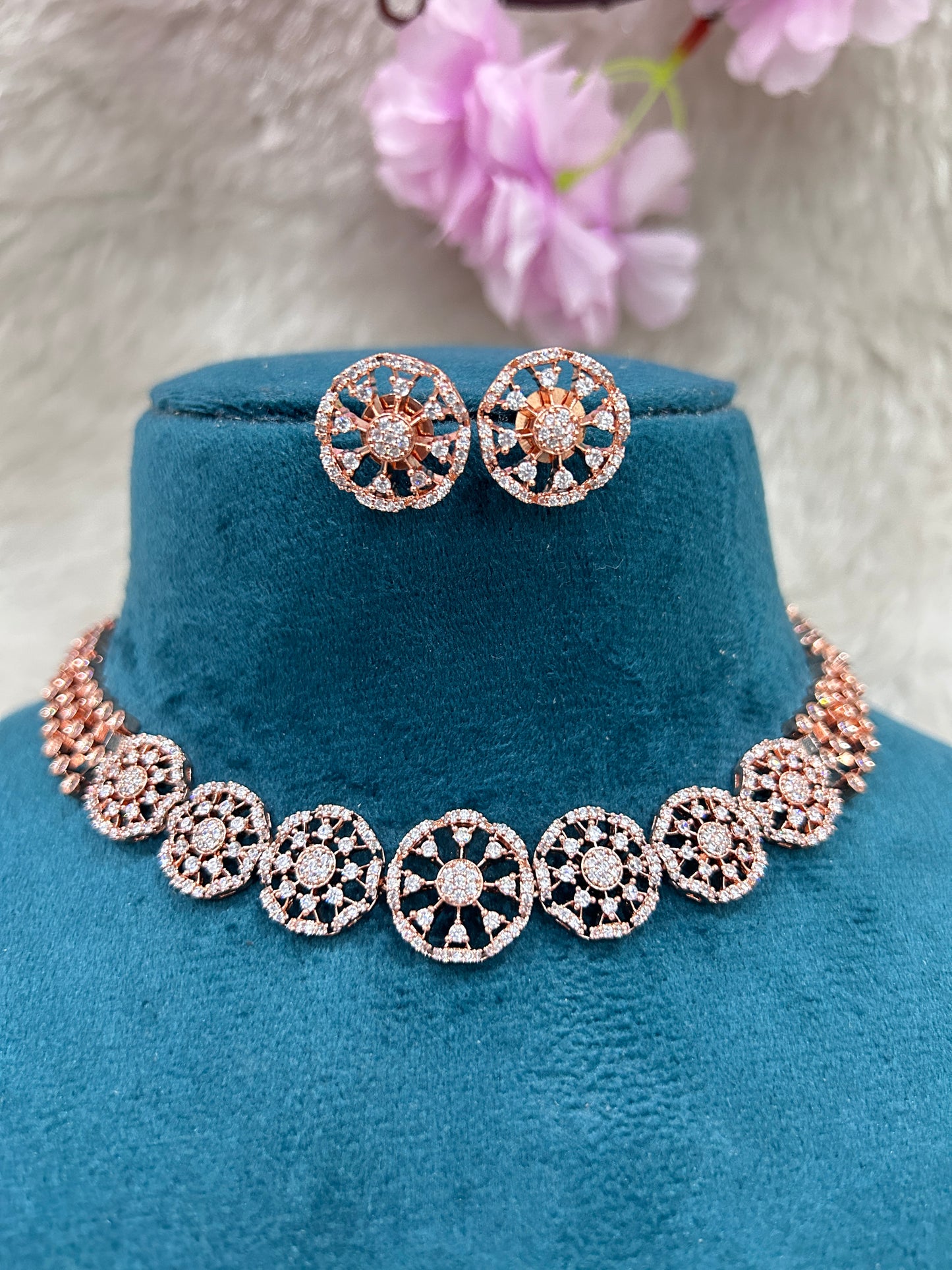 AD Choker Set #AD003 (Rose Gold)