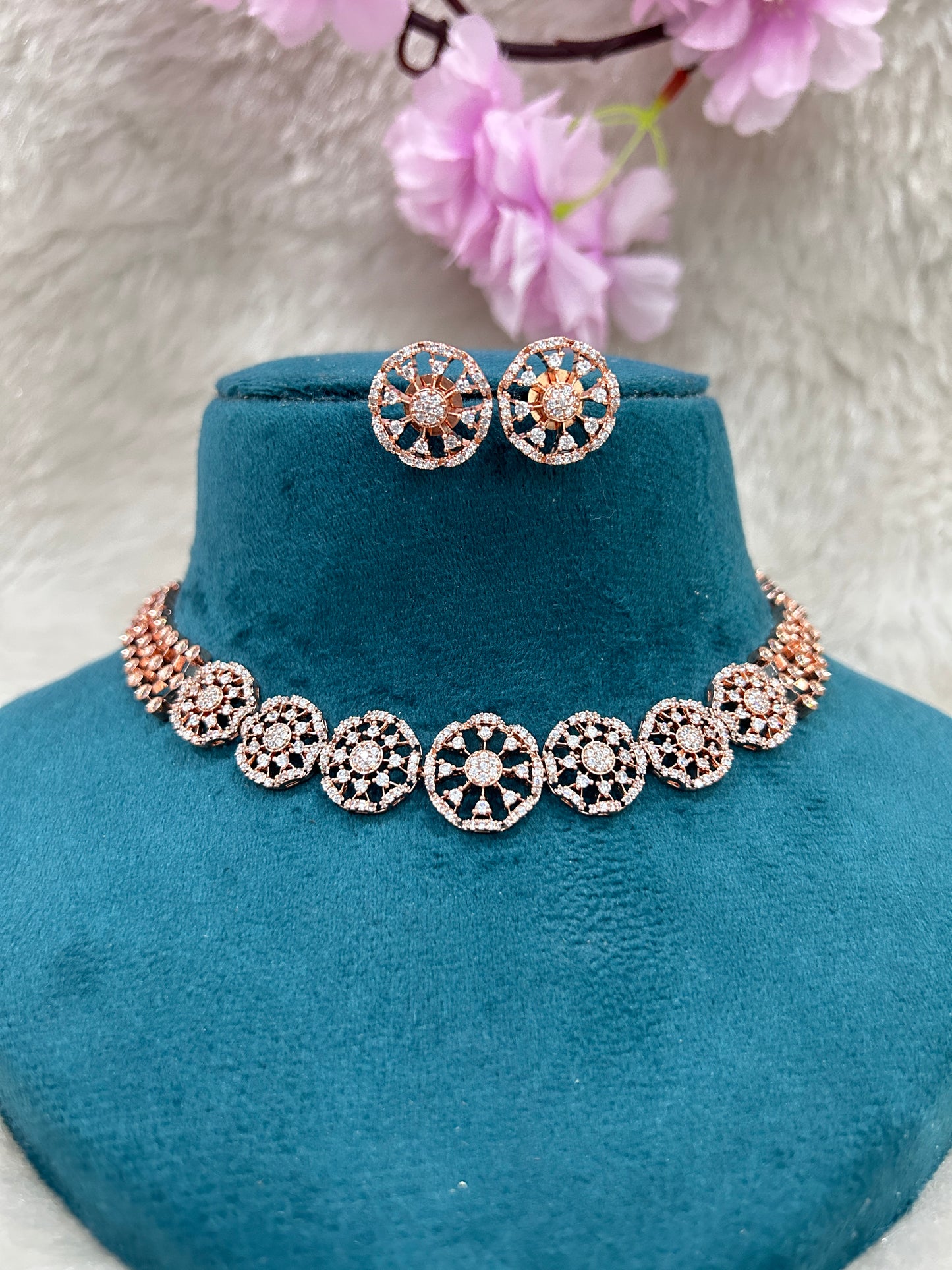 AD Choker Set #AD003 (Rose Gold)