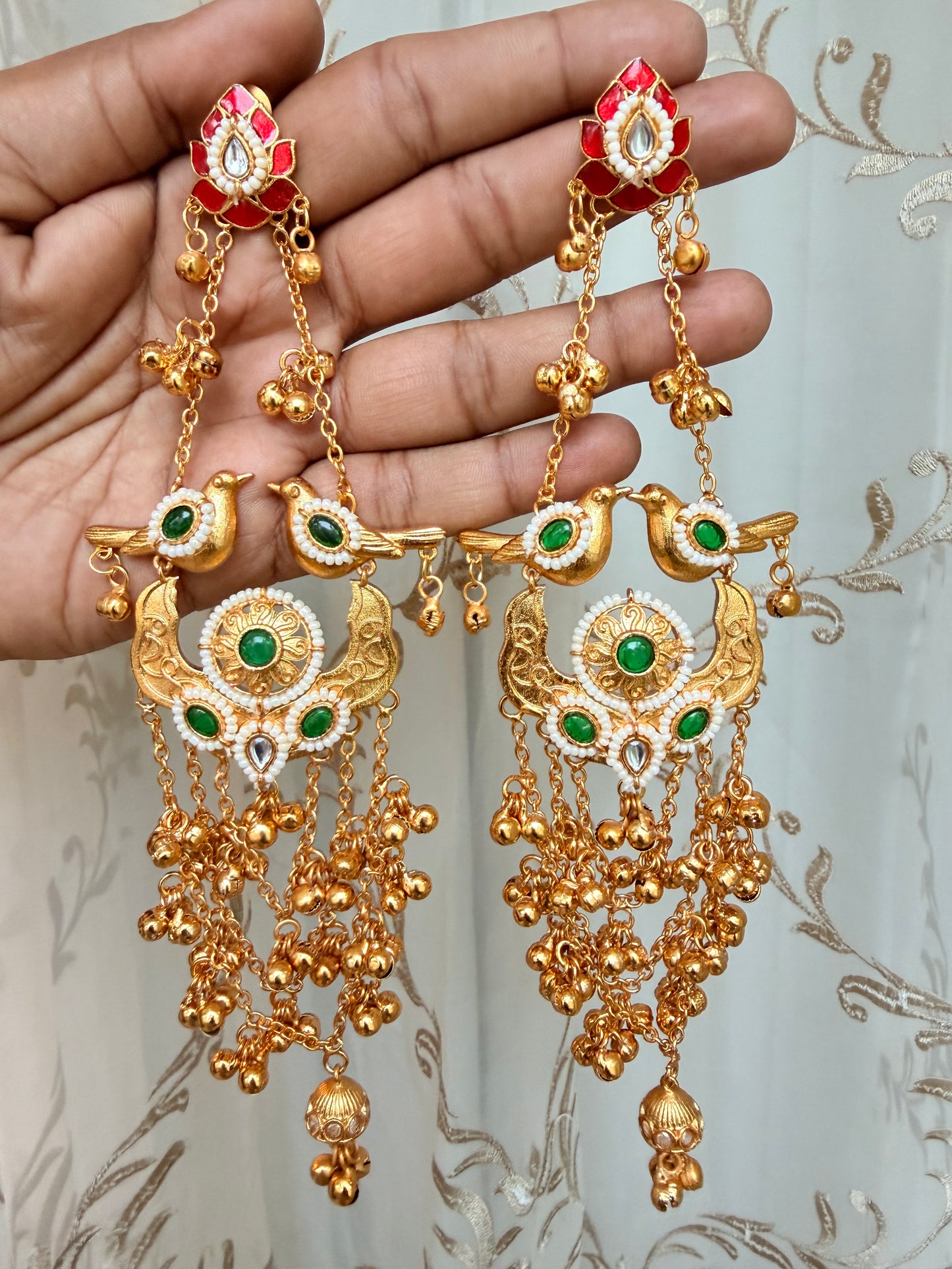 Brass Golden Hanging Earrings #GE038