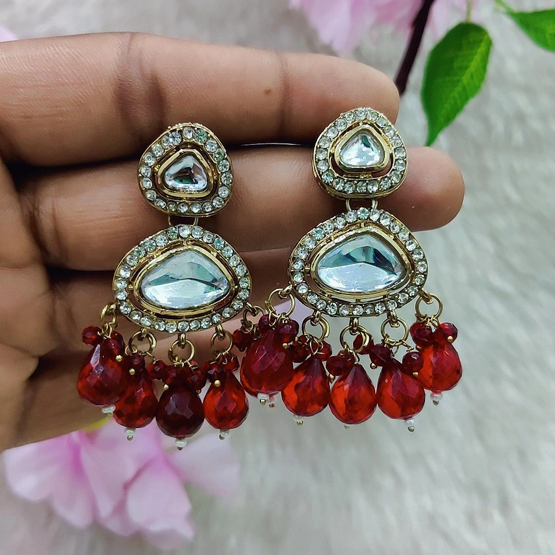 Earrings #E002 (Red | Multi)