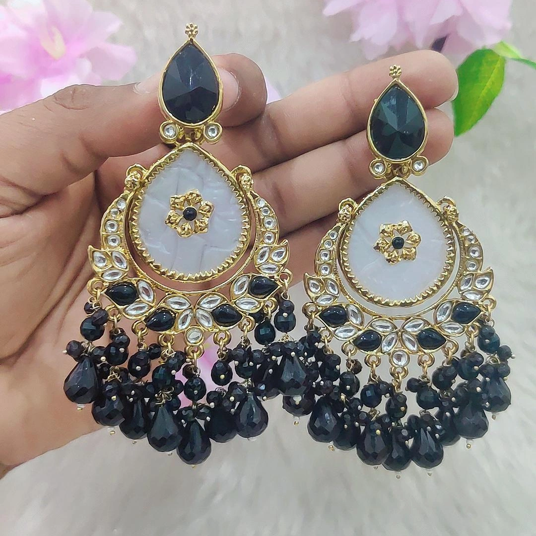 Earrings #E004 (Pink | Rani | Black | Green | Multi)
