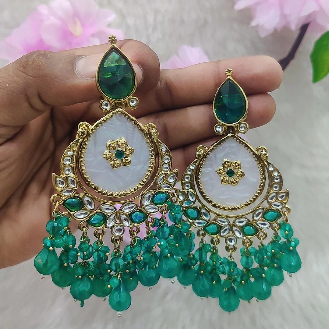 Earrings #E004 (Pink | Rani | Black | Green | Multi)