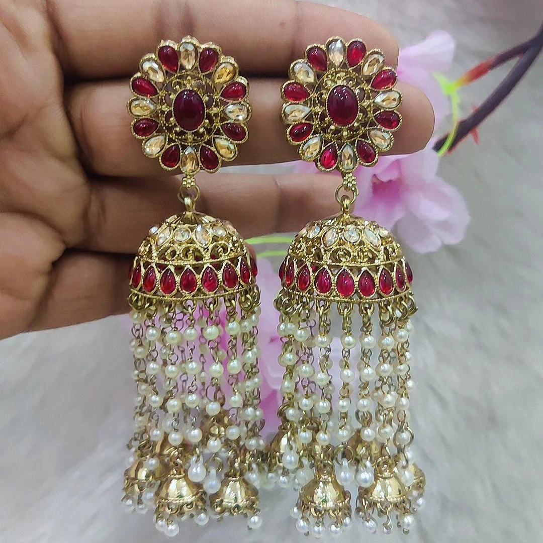 Earrings #E010 (Maroon | Green | Multi | Red)