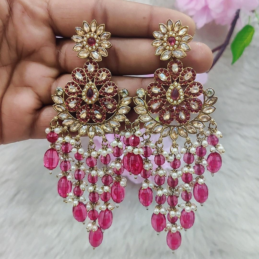 Earrings #E034 (Rani Pink)