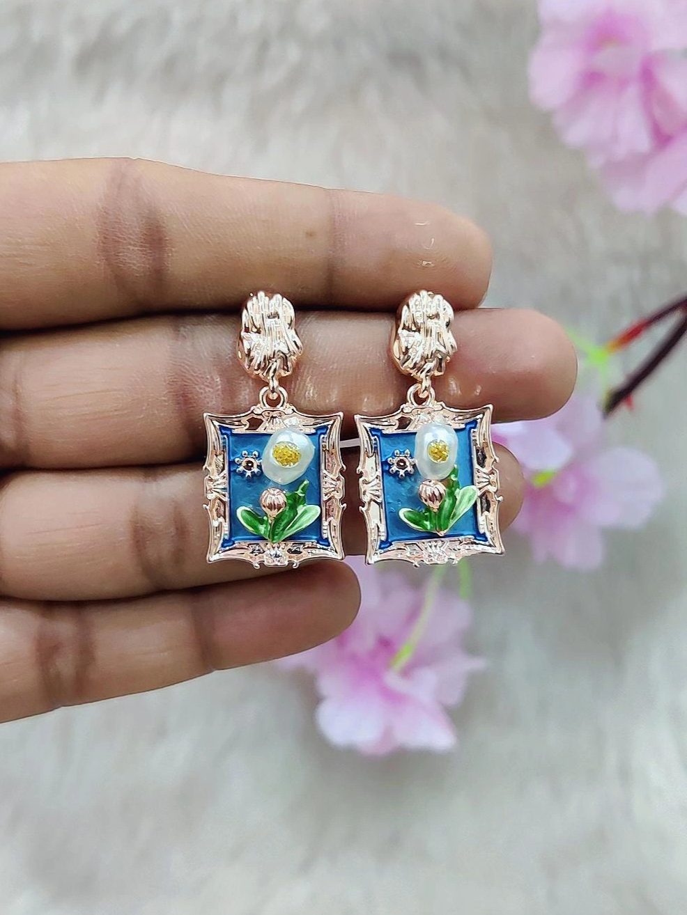 Floral Earrings #FE012 (Multi-2)