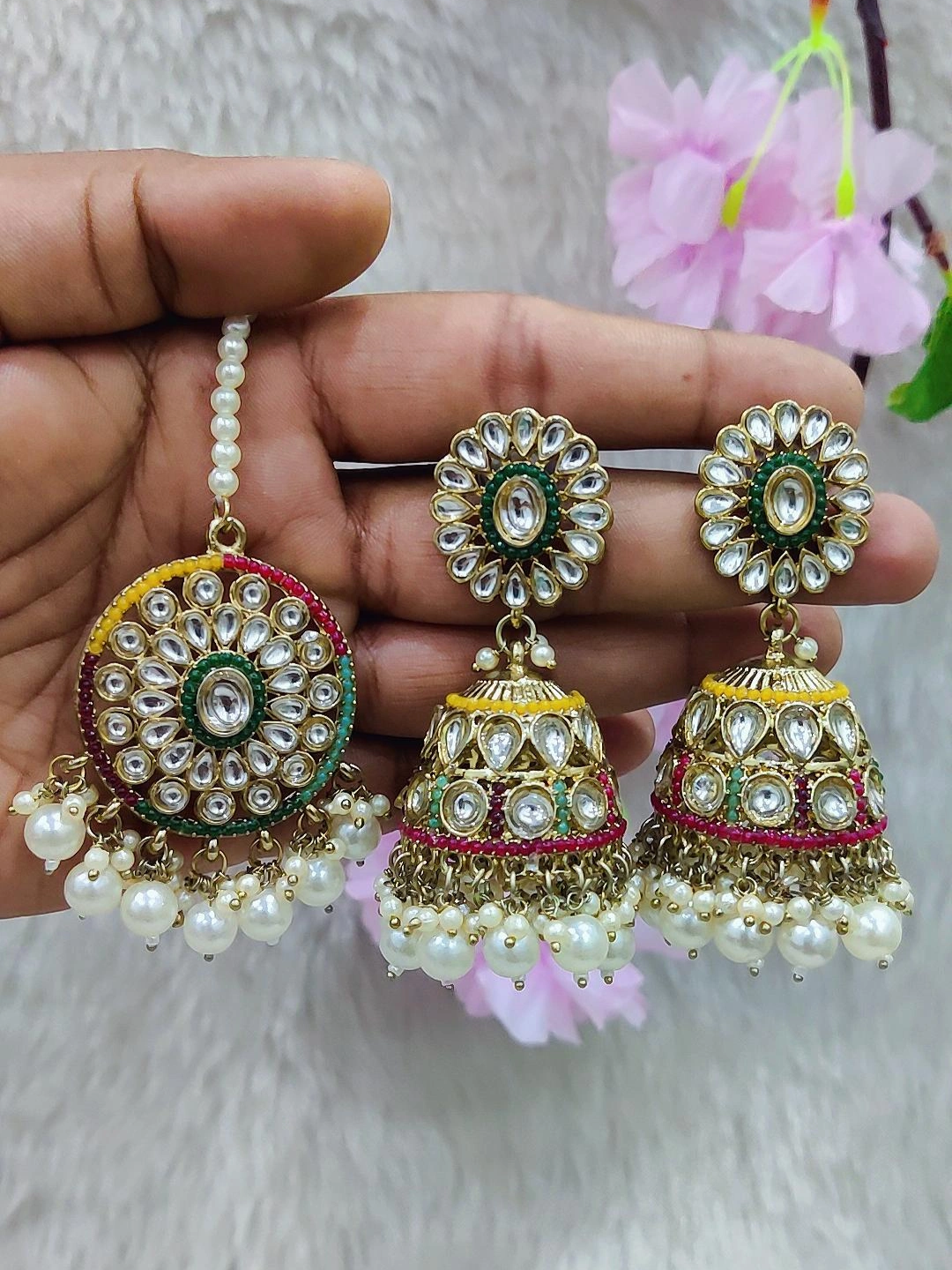 Earrings With Mangtika #E044