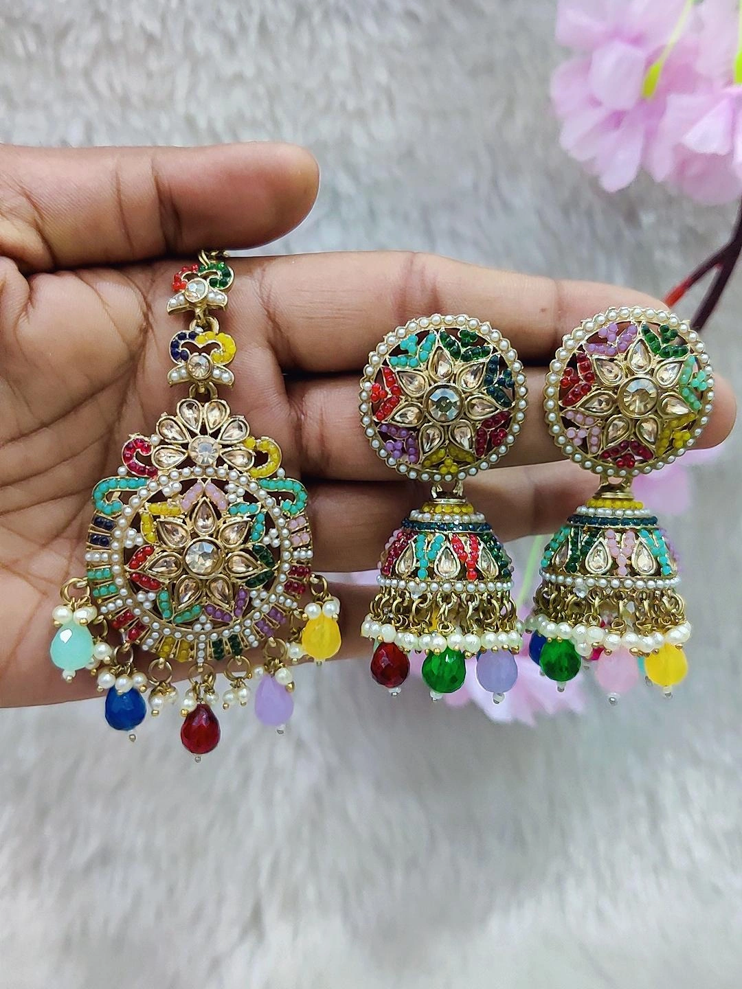 Earrings With Mangtika #E045