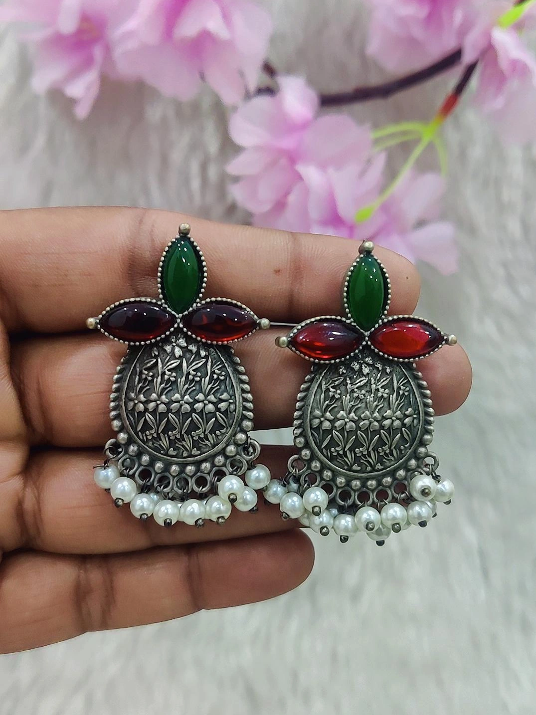 German Silver Earrings #GE039 (Multi)