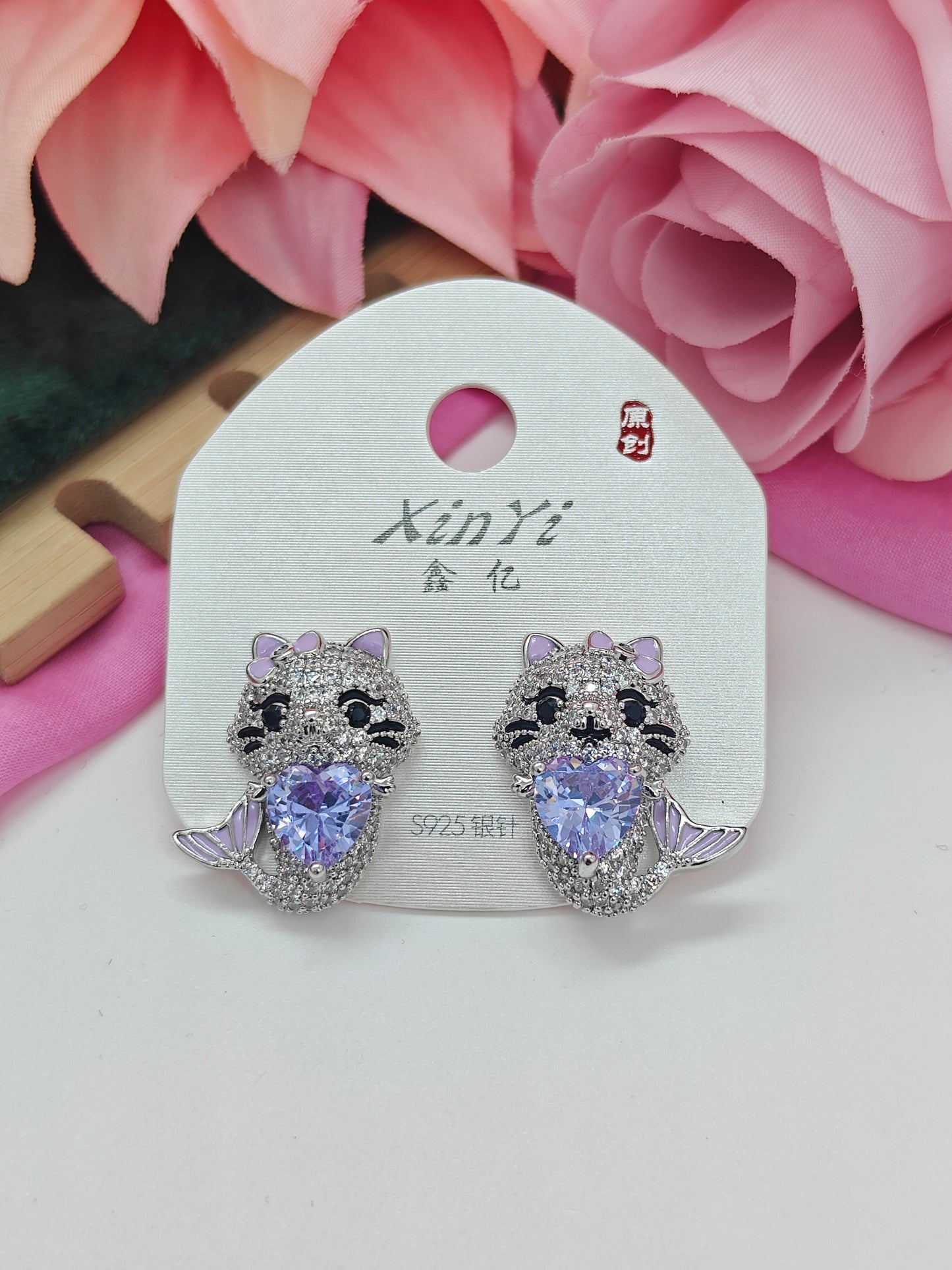 Quirky Earrings - Love Cat - #QNE-195
