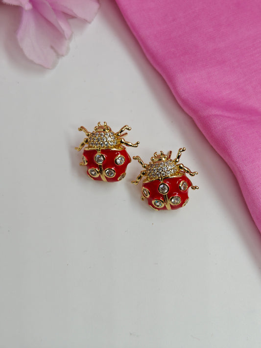 Quirky Earrings - Lady Bug #QNE-025