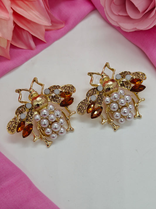 Quirky Queen Bee Earrings- #QNE-140