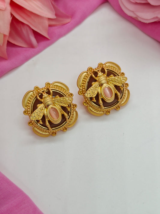 Quirky Queen Bee Earrings- #QNE-141
