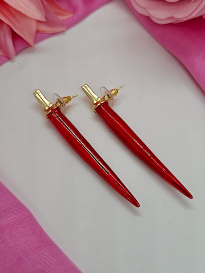 Quirky Laal Mirchi Earrings- #QNE-143