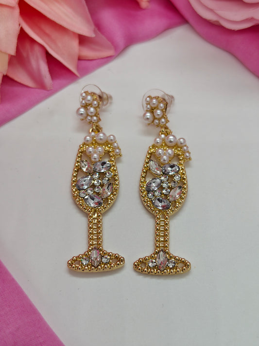 Quirky Wine Bottle Earrings- #QNE-160