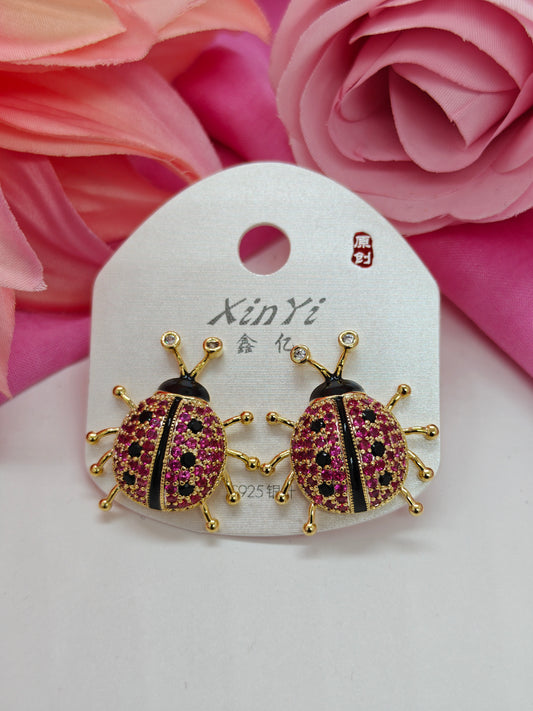 Quirky Earrings - Lady Bug #QNE-043