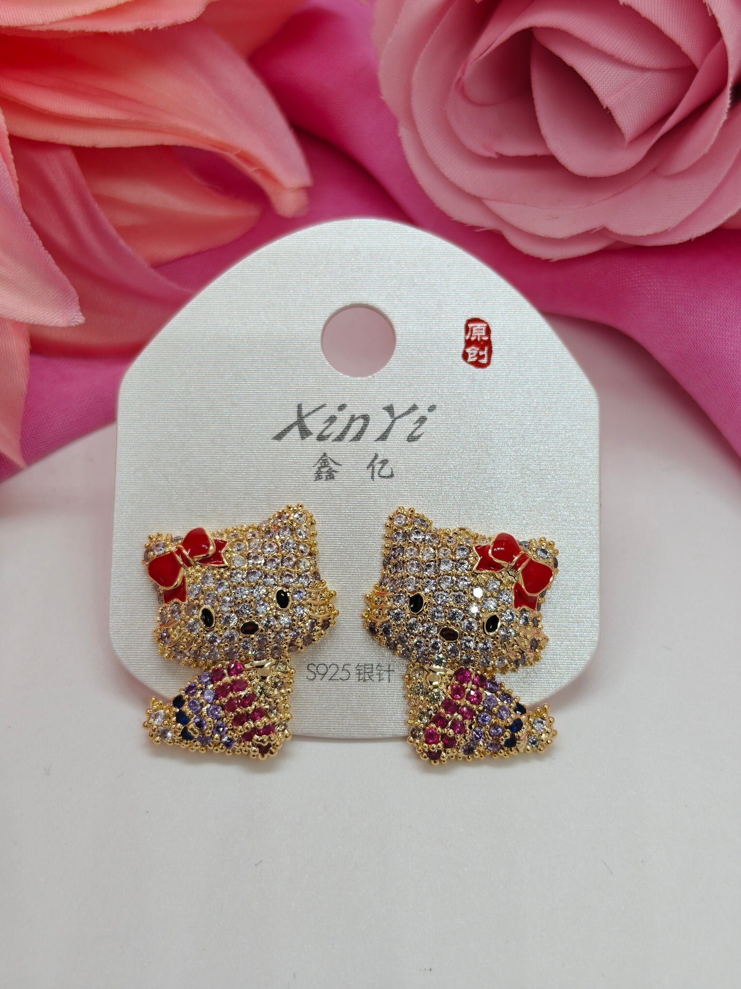 Quirky Earrings - Teddy Cat - #QNE-174