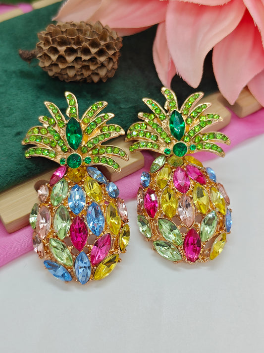 Quirky Earrings - PineApple - #QNE-207