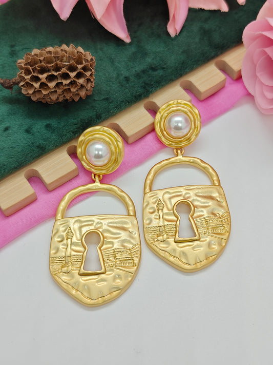 Quirky Earrings - Lock And Key - #QNE-203
