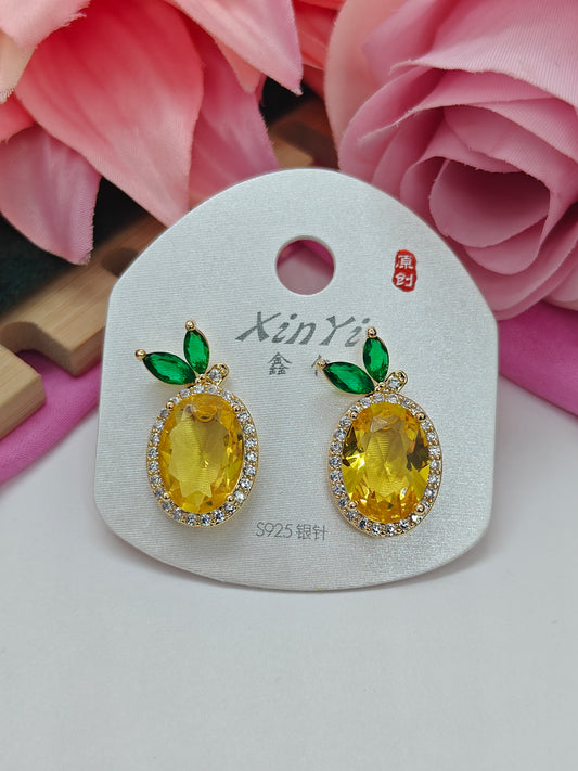 Quirky Earrings - Pine Glass - #QNE-235