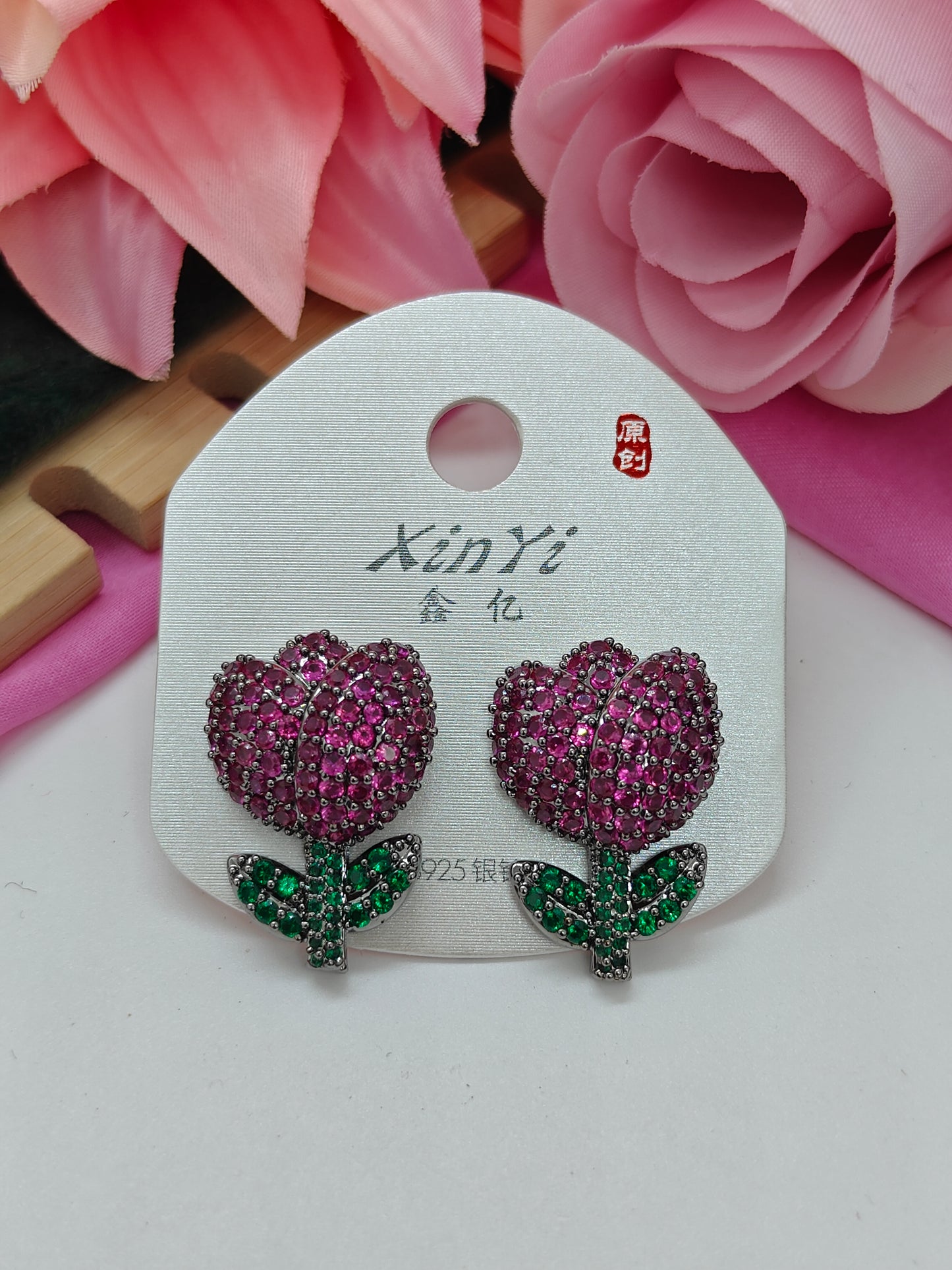 Quirky Earrings - Rose - #QNE-237