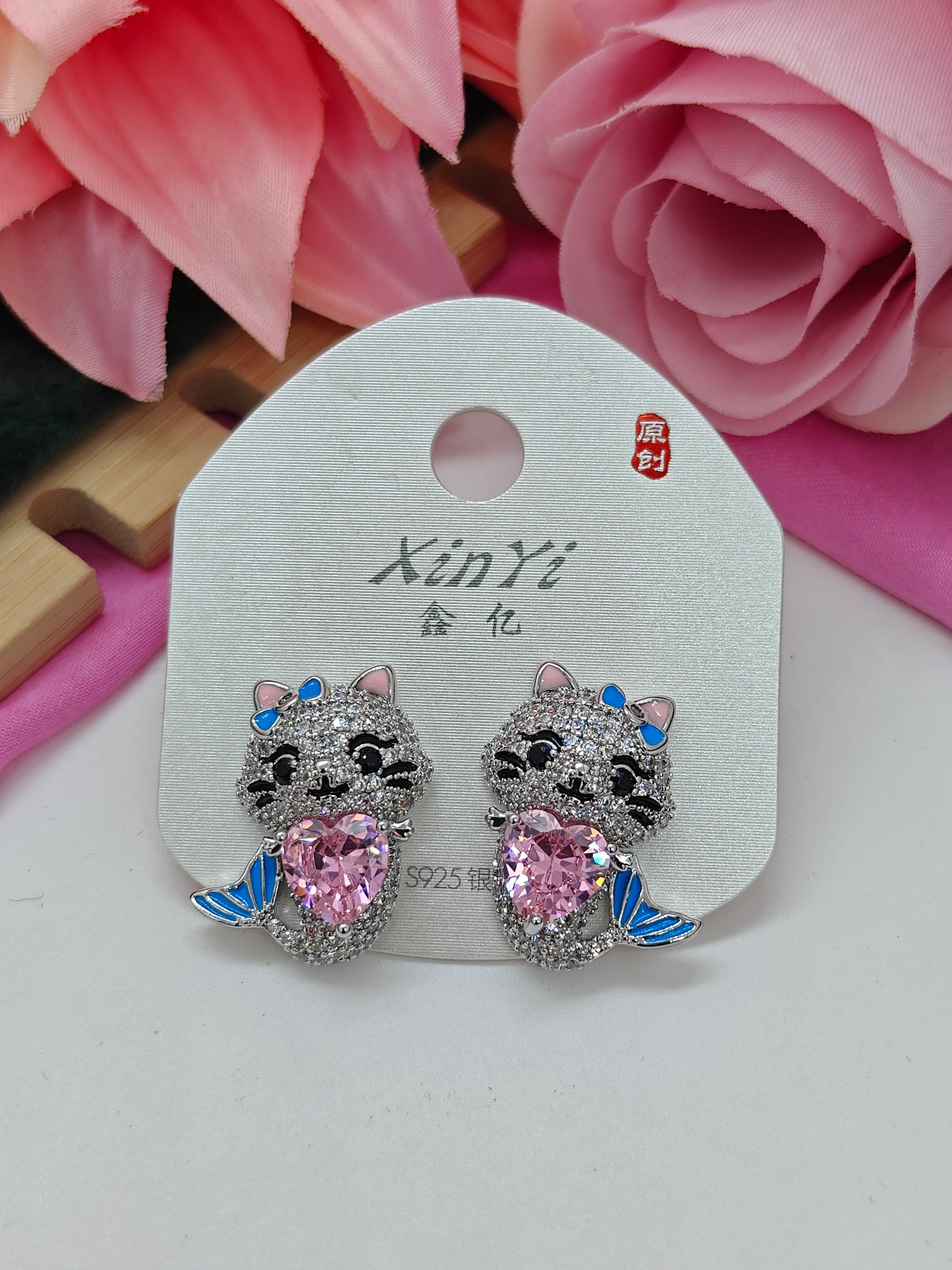 Quirky Earrings - Love Cat - #QNE-239
