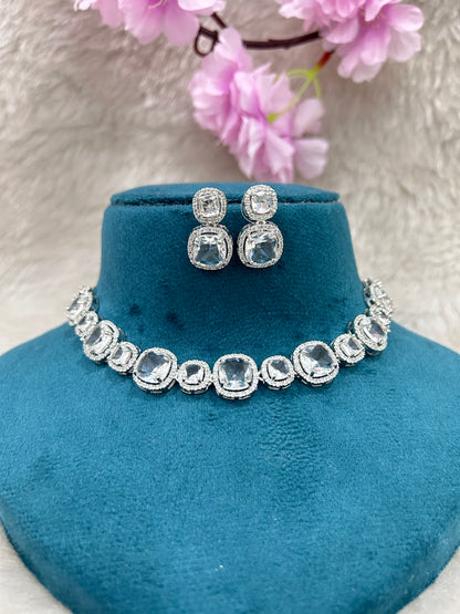 AD Choker Set #AD002 (Diamond White)
