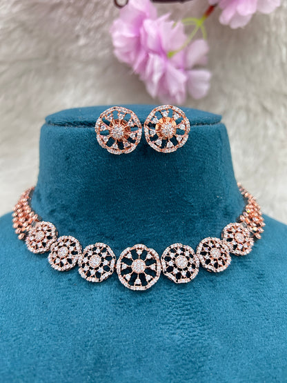 AD Choker Set #AD003 (Rose Gold)