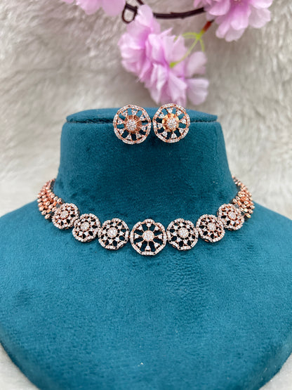 AD Choker Set #AD003 (Rose Gold)