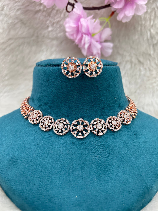 AD Choker Set #AD003 (Rose Gold)