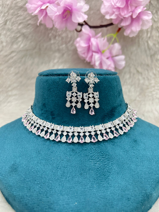 AD Choker Set #AD004 (Diamond Pink)