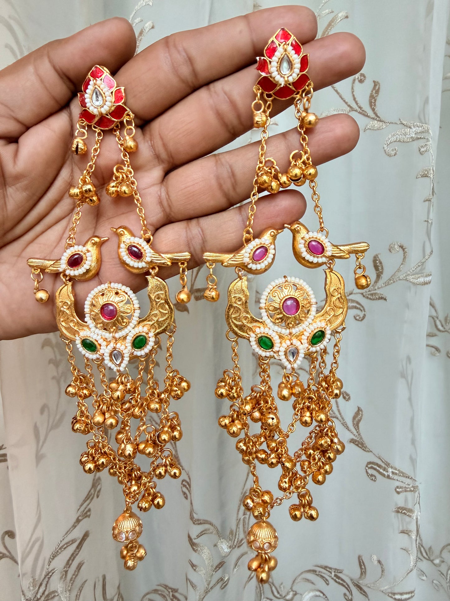 Brass Golden Hanging Earrings #GE039