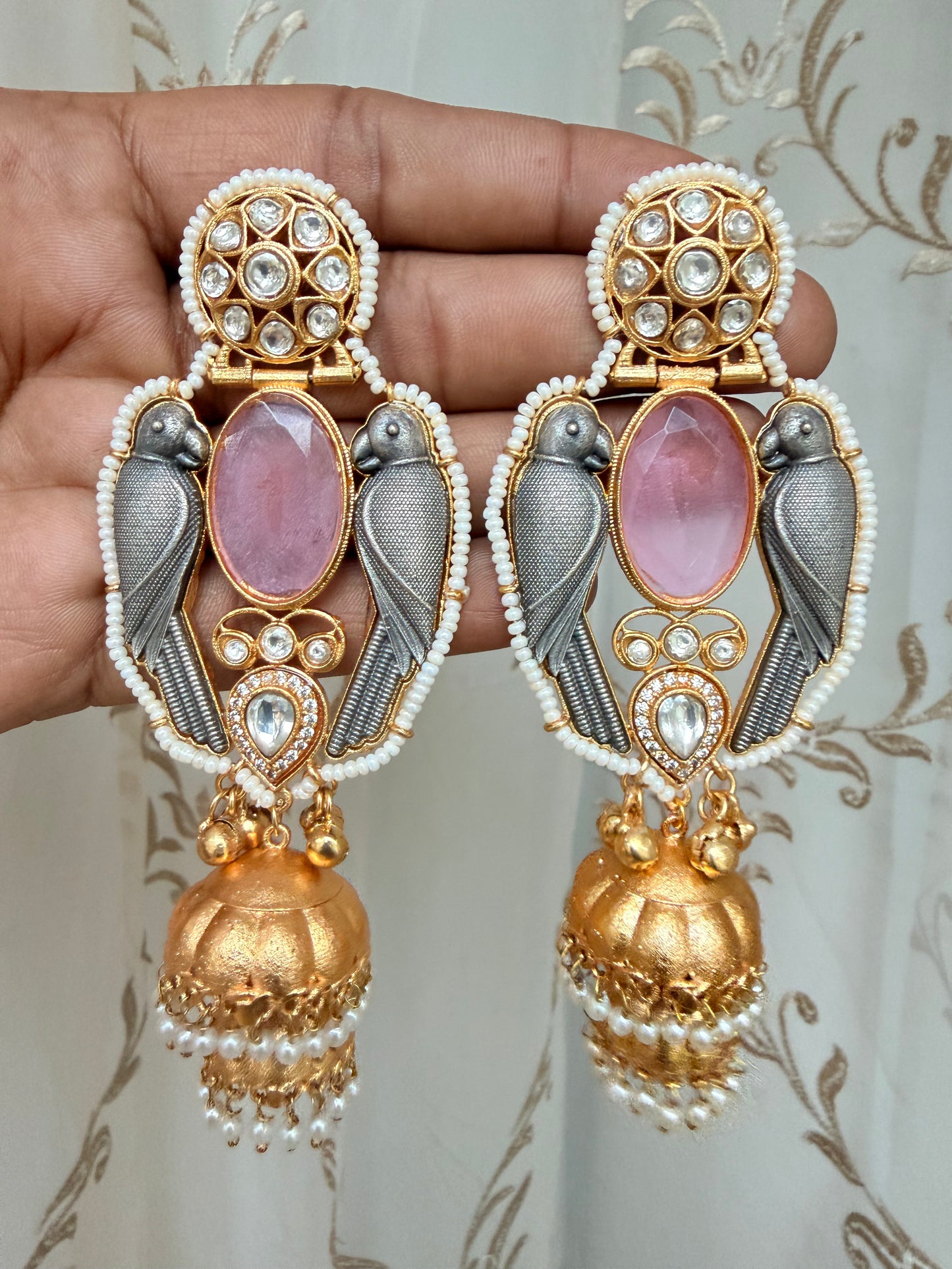 Brass Golden Hanging Earrings #GE042