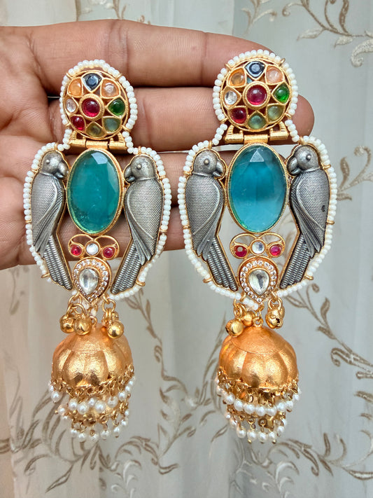 Brass Golden Hanging Earrings #GE043