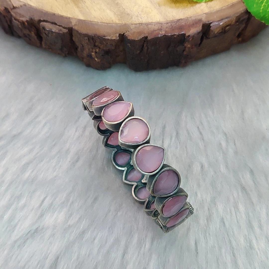 German Silver Kada #B09 (Pink)