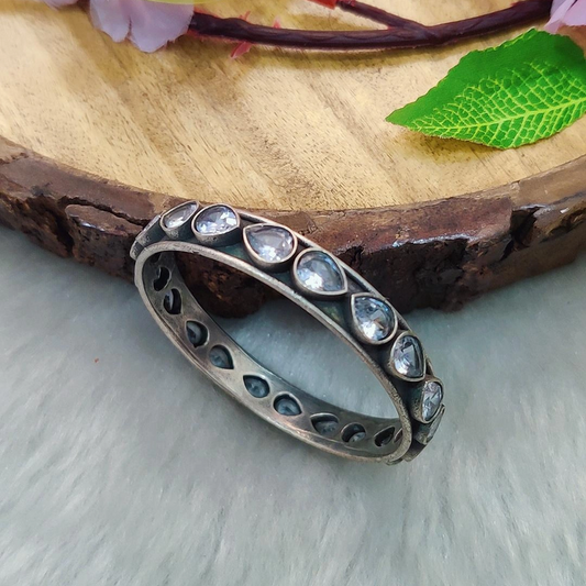 German Silver Kada #B12 (Diamond-White)