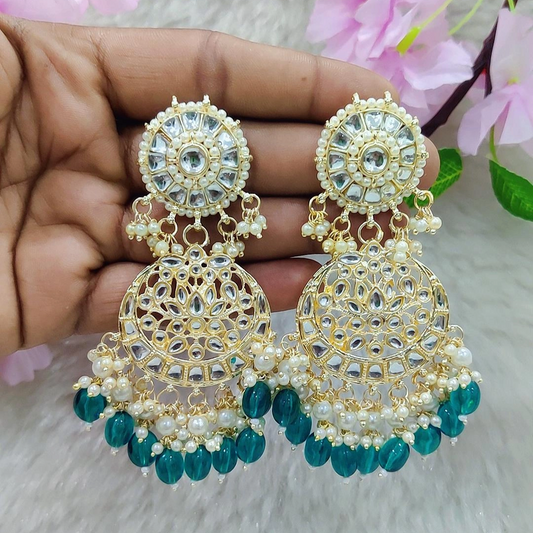 Earrings #E006 (Peacock Green)