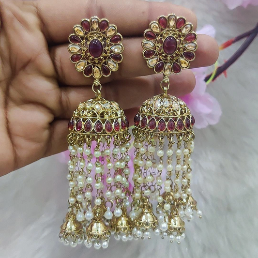 Earrings #E010 (Maroon | Green | Multi | Red)