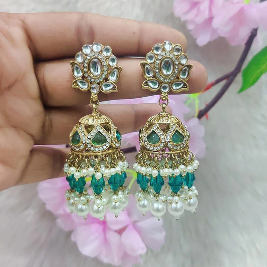 Earrings #E029 (Peacock Green)