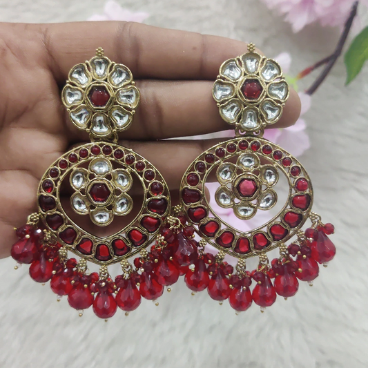 Earrings #E023 (Maroon)