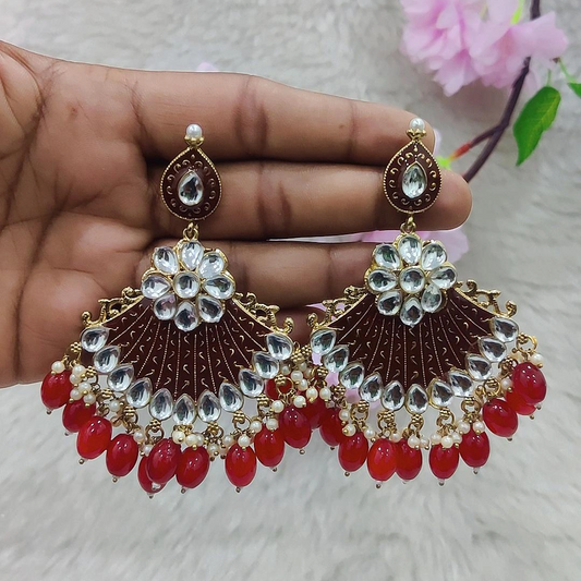 Earrings #E028 (Maroon)