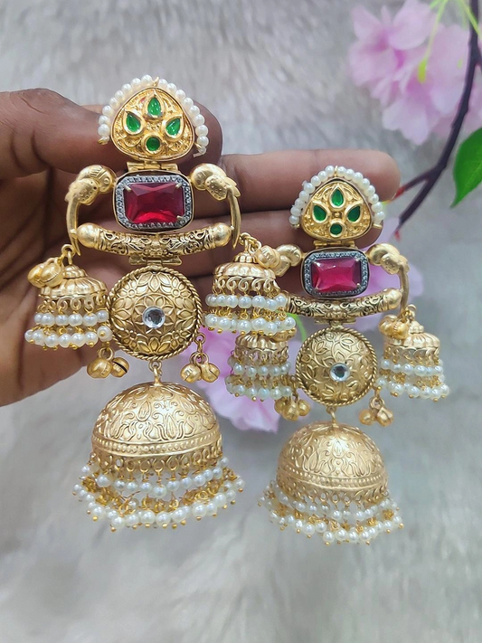 Brass Jhumki Earrings #P014