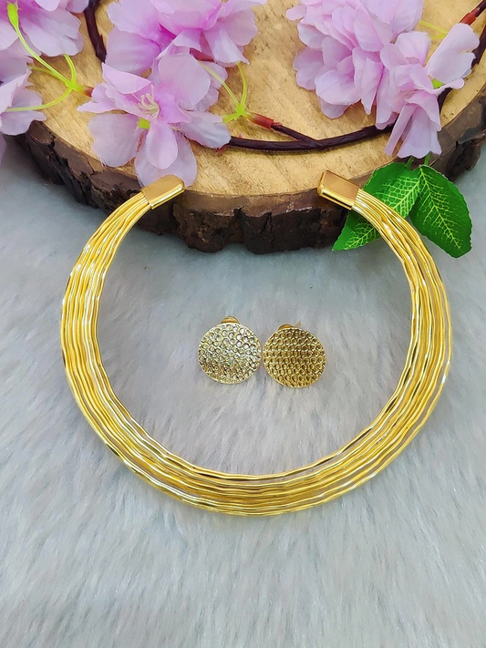 Brass Hasli Necklace Set #N12