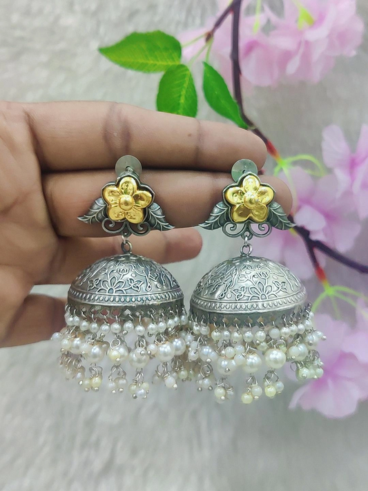 German Silver Jhumka Earrings #GE005