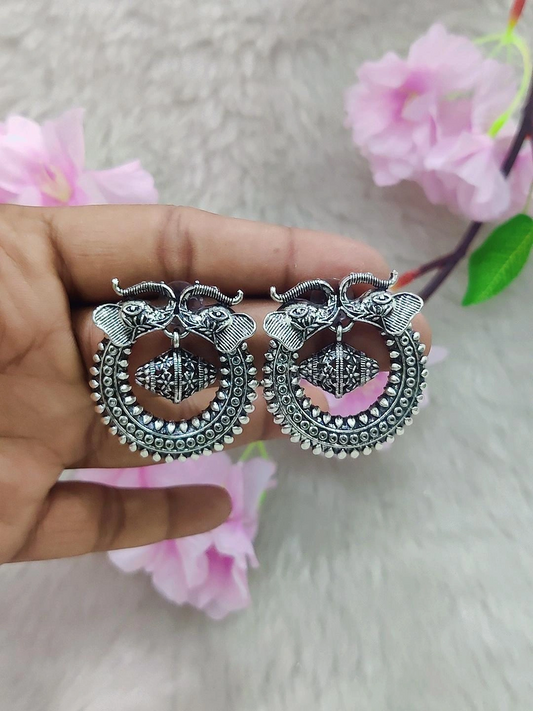 German Silver Elephant Earrings #GE096