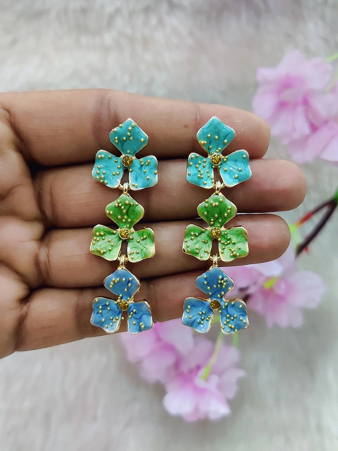 Floral Earrings #FE002 (Multi-2)